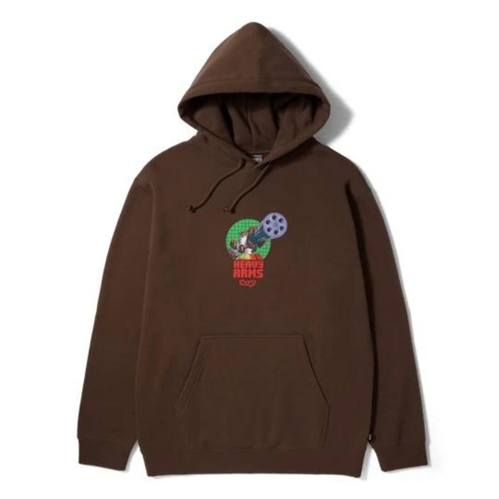 HUF x‎ Mobile Suit Gundam Wing Heavy Arms Hoodie Chocolate Brown XL